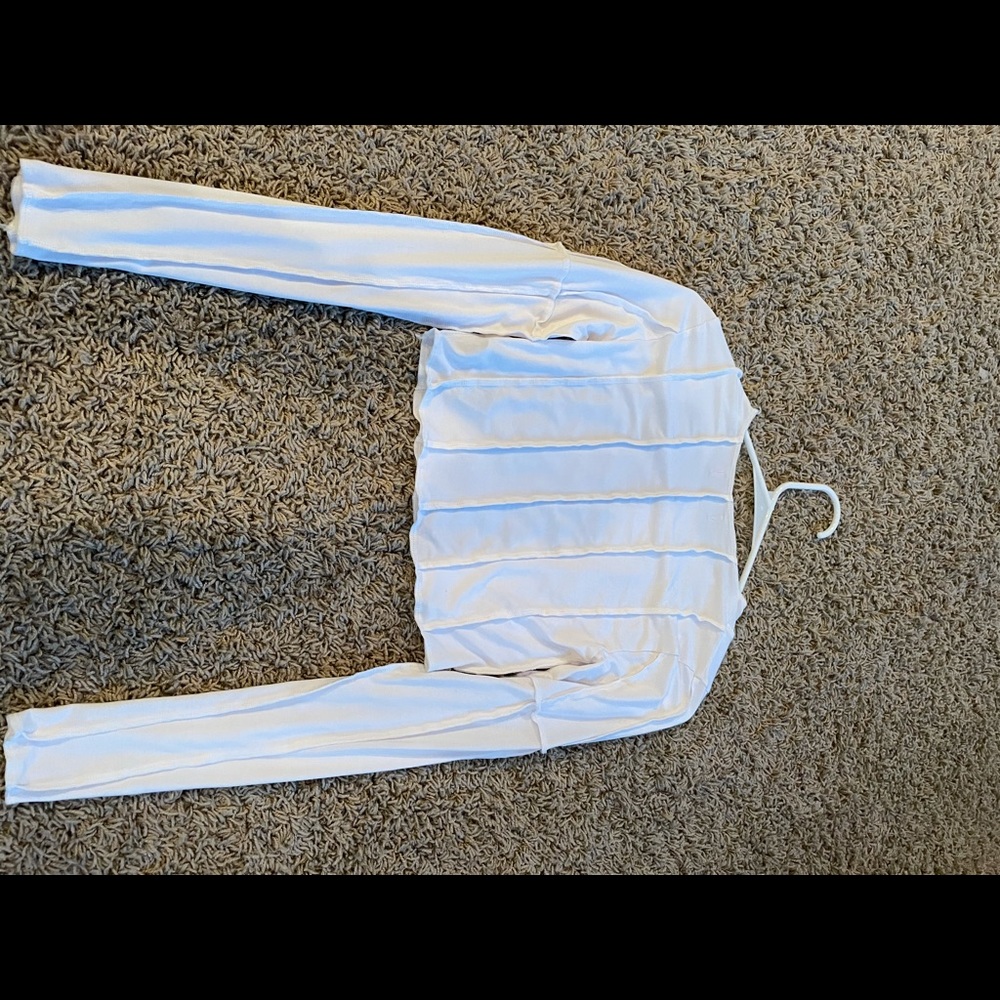 cropped white long sleeve